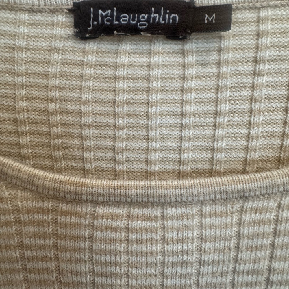 J. McLaughlin Women's Textured Beige Sweater